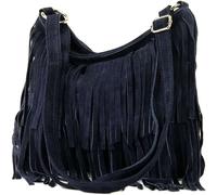 Kitise Women's Boho Style Italian Fringed Suede Crossbody Bag in Navy Kitise Navy One Size