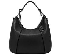 Kitise Women's Braided Handle Spacious Hobo Shoulder Tote Bag in Black Kitise Black One Size