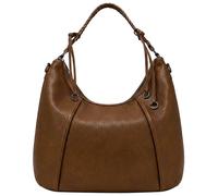 Kitise Women's Braided Handle Spacious Hobo Shoulder Tote Bag in Dark Brown Kitise Dark Brown One Size