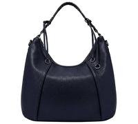 Kitise Women's Braided Handle Spacious Hobo Shoulder Tote Bag in Navy Kitise Navy One Size