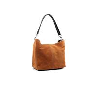 Kitise Women's Bright Colour Multi-Compartments Italian Genuile Suede Small Tote Bag in Brown