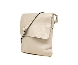 Kitise Women's Casual Flap Genuine Italian Leather Classic Small Shoulder Handbag Crossbody Messenger Bag Phone Holder -BEIGE