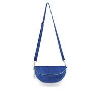 Kitise Women's Classic Design Bum Bag Style Italian Pouch Suede Leather Crossbody Sling Bag in Blue