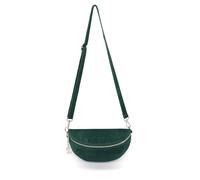 Kitise Women's Classic Design Bum Bag Style Italian Pouch Suede Leather Crossbody Sling Bag in Dark Green Kitise Dark Green One Size