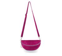 Kitise Women's Classic Design Bum Bag Style Italian Pouch Suede Leather Crossbody Sling Bag in Fuchsia Kitise Fuchsia One Size