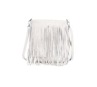 Kitise Women's Classic PU Leather Fringe Detail Boho Style Crossbody Handbag in White Kitise White One Size