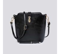 Kitise Women's Classic Small Push Bucklet Crossbody Bag Messenger Bag in Black Kitise Black One Size