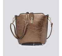 Kitise Women's Classic Small Push Bucklet Crossbody Bag Messenger Bag in Bronze Kitise Bronze One Size