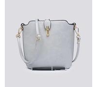 Kitise Women's Classic Small Push Bucklet Crossbody Bag Messenger Bag in Grey Kitise Grey One Size