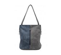 Kitise Women's Convertible Dual Type Strap Fuax Suede Shoulder Bag Backpack in Blue