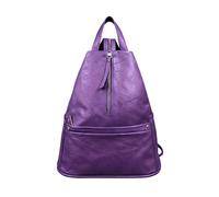 Kitise Women's Convertible Multi Pockets Backpack Crossbody Sling Bag in Purple
