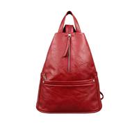 Kitise Women's Convertible Multi Pockets Backpack Crossbody Sling Bag in Red