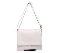 Kitise Women's Doube Compartments Flap Design PU Leather Crossbody Shoulder Bag in Beige