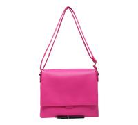 Kitise Women's Doube Compartments Flap Design PU Leather Crossbody Shoulder Bag in Rose