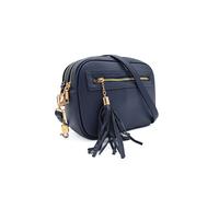 Kitise Women's Dual Zipper Tassel Charm Crossbody Camera Bag in Navy Kitise Navy One Size
