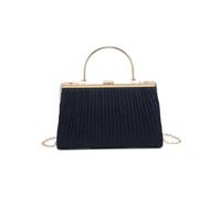 Kitise Women's Elegant Pleated Clutch Evening Bag With Handle in Navy Kitise Navy One Size