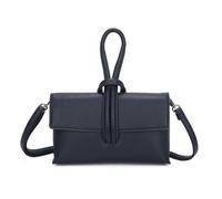 Kitise Women's Elegant Tie Closure Faux Leather Clutch Crossbody Bag in Navy