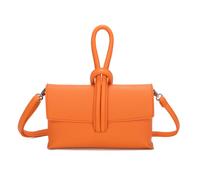 Kitise Women's Elegant Tie Closure Faux Leather Clutch Crossbody Bag in Orange