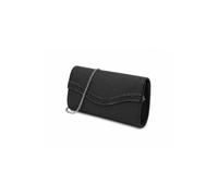 Kitise Women's Envelope Clutch Evening Bag with Rhinestone Trim & Flap Closure in Black