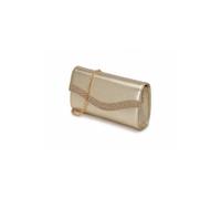 Kitise Women's Envelope Clutch Evening Bag with Rhinestone Trim & Flap Closure in Gold