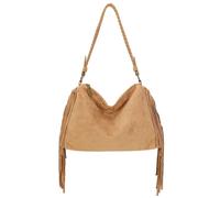 Kitise Women's Faux Suede Fringed Hobo Braided Shoulder Crossbody Bag in Beige Kitise Beige One Size