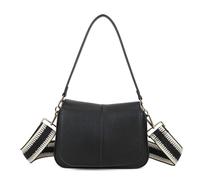 Kitise Women's Flap Crossbody Messenger Bag Adjustable Wide Strap Saddle Shape in Black Kitise Black One Size