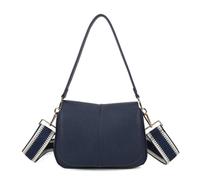 Kitise Women's Flap Crossbody Messenger Bag Adjustable Wide Strap Saddle Shape in Navy Kitise Navy One Size