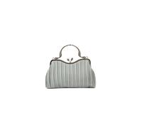 Kitise Women's Floral Handle Pleated Satin Evening Clutch Bag in Silver Kitise Silver One Size
