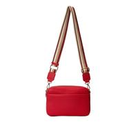 Kitise Women's Front Pocket Double Compartments Camera Crossbody Bag With Canvas Strap in Red