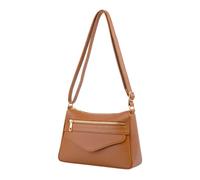 Kitise Women's Front Zip Multi-compartments Crossbody Shoulder Bag in Brown Kitise Brown One Size