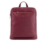 Kitise Women's Genuine Italian Leather Convertible Backpack Shoulder Handbag in Burgundy