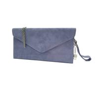 Kitise Women's Genuine Italian Suede Envelope Style Cluth Bag Purse Flat Messenger Handbag in Lilac