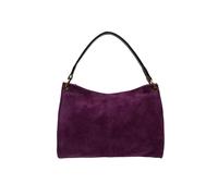 Kitise Women's Genuine Italian Suede Leather Stylish Small Shoulder Bag With Detachable Strap in Purple
