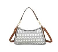 Kitise Women's Geometric Textured Small Crossbody Hobo Shoulder Bag in Grey Kitise Grey One Size