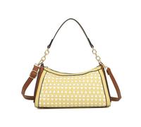 Kitise Women's Geometric Textured Small Crossbody Hobo Shoulder Bag in Yellow