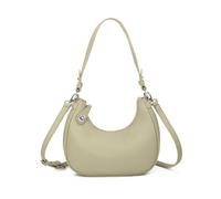 Kitise Women's Half Moon Silver Bucklet Detail Top Handle Shoulder Handbag in Green Kitise Green One Size