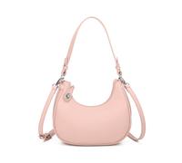 Kitise Women's Half Moon Silver Bucklet Detail Top Handle Shoulder Handbag in Pink Kitise Pink One Size