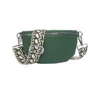 Kitise Women's Half Moon Sling Crossbody Bag With Canvas Strap in Dark Green