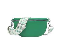Kitise Women's Half Moon Sling Crossbody Bag With Canvas Strap in Green
