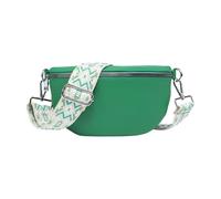 Kitise Women's Half Moon Sling Crossbody Bag With Canvas Strap in Green Kitise Green One Size