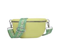Kitise Women's Half Moon Sling Crossbody Bag With Canvas Strap in Lemon