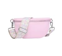 Kitise Women's Half Moon Sling Crossbody Bag With Canvas Strap in Pink