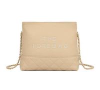 Kitise Women's Half Quilted Synthetic Leather Chain Strap Shoulder Bag in Light Sand