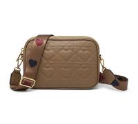 Kitise Women's Heart Shape Quilted Crossbody Camera Bag With Large Strap in Taupe Kitise Taupe One Size