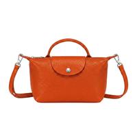 Kitise Women's Italian Genuine Leather Mini Top Handle Crossbody Bag in Orange