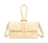 Kitise Women's Knotted Loop Top Handle Mini Crossbody Clutch Handbag in Yellow Kitise Yellow One Size