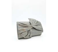 Kitise Women's Large Bow Shiny Evening Clutch Bag With Chain Strap in Metallics Kitise Metallics One Size