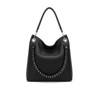 Kitise Women's Large Braided Shoulder Bag with Crossbody Pouch in Black Kitise Black One Size