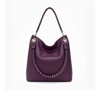Kitise Women's Large Braided Shoulder Bag with Crossbody Pouch in Purple
