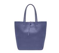 Kitise Women's Large Genuine Italian Soft Leather Tie Closure Tote Bag in Navy Kitise Navy